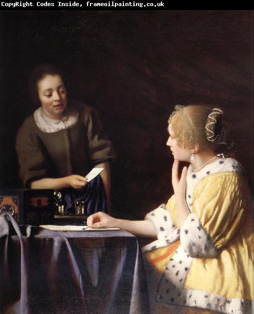 Johannes Vermeer Mistress and maid